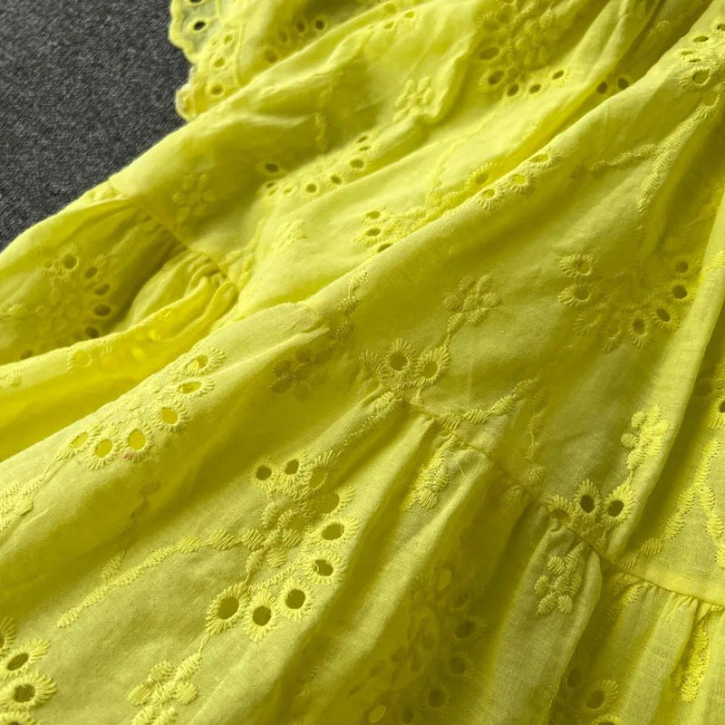 Julissa Cotton Eyelet Dress - Alamode By Akanksha