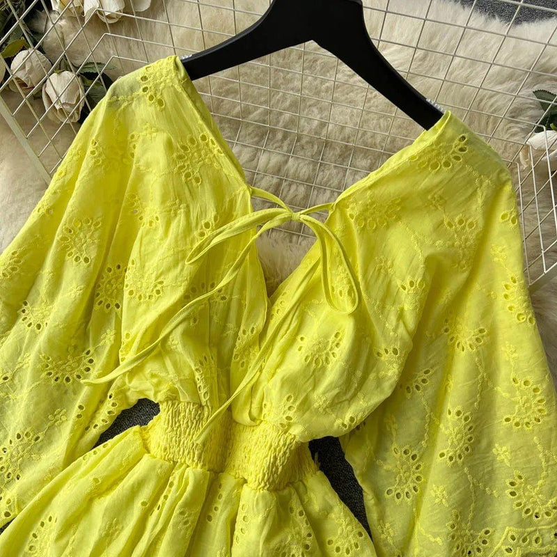 Julissa Cotton Eyelet Dress - Alamode By Akanksha