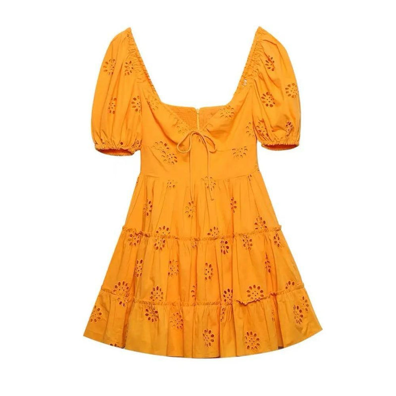 Jream Cotton Eyelet Mini Dress - Alamode By Akanksha