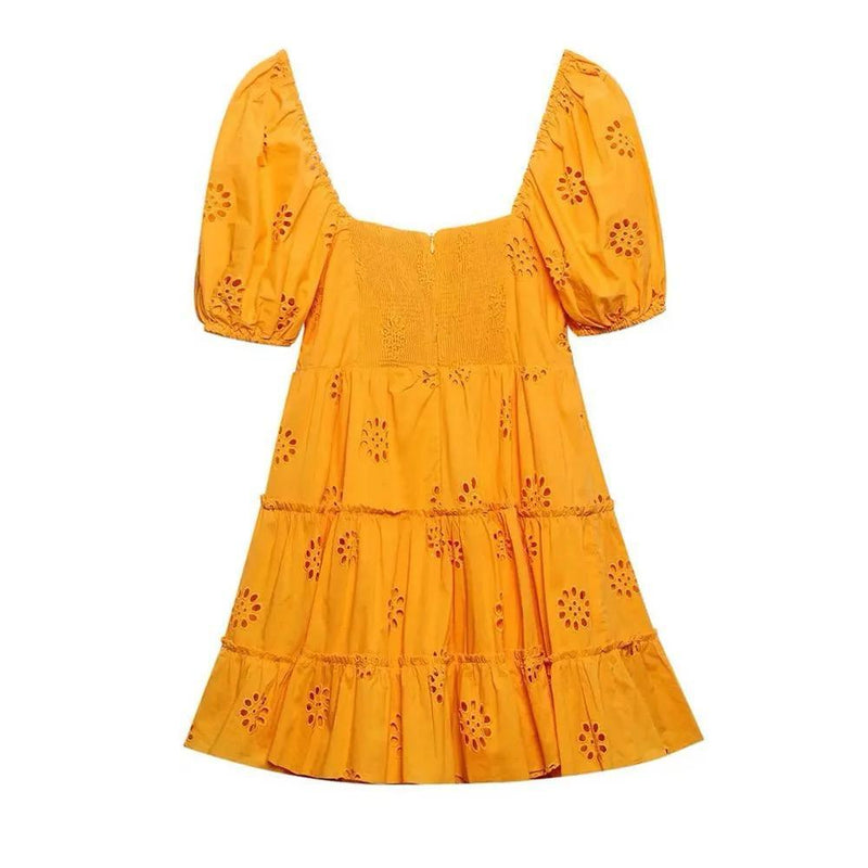 Jream Cotton Eyelet Mini Dress - Alamode By Akanksha
