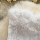 Verve Fur detail strapless bustier top