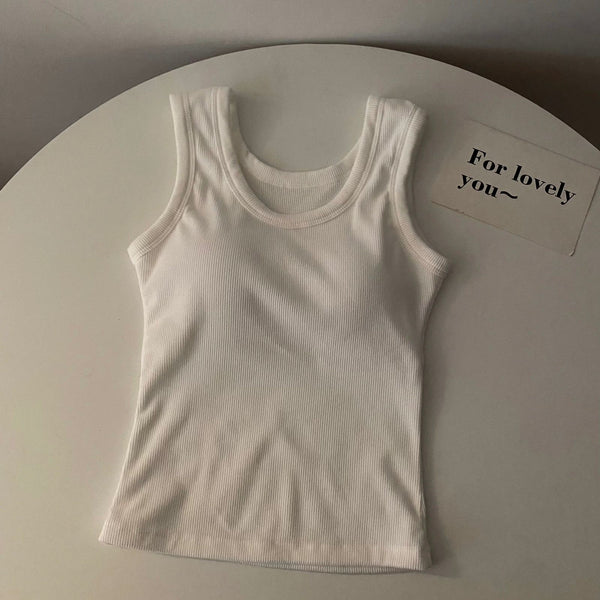 Stormie Tank Tops with Inbuilt Bra Beige