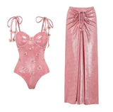 Shane Swimsuit with Sarong Skirt