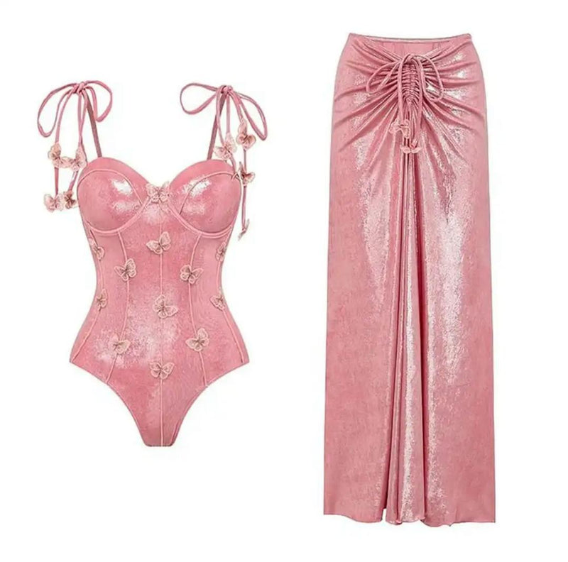 Shane Swimsuit with Sarong Skirt