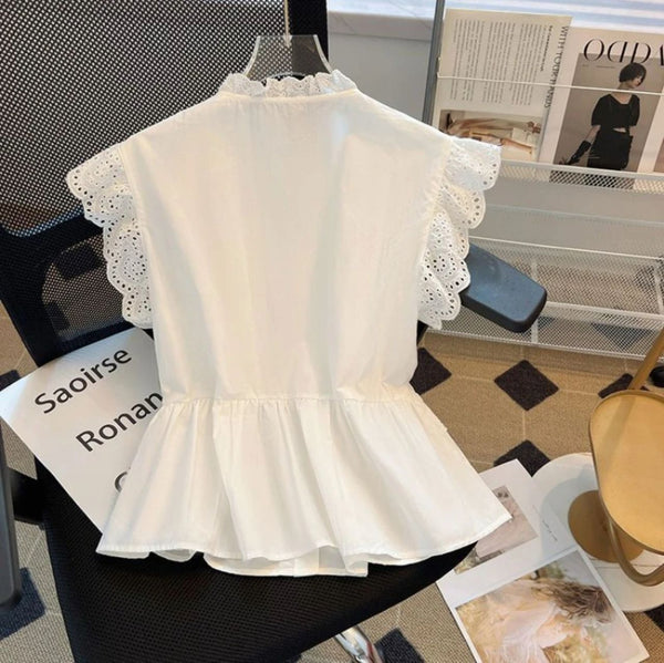 Alma Statement Summer Ruffled Top