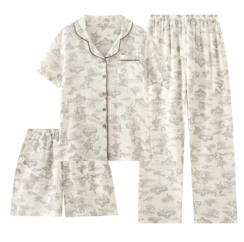 Lara 3 Pc Set Cotton Nightsuit