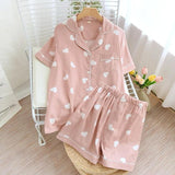 Salmon Heart Cotton Nightsuit