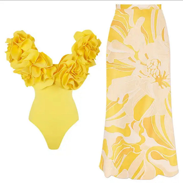 Liana Swimsuit With Sarong Skirt