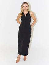 Semi Statement Summer Dress In Black
