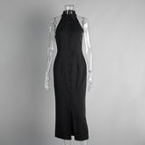 Semi Statement Summer Dress In Black