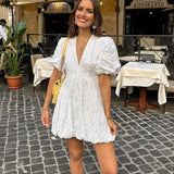 Carly Summer Holiday Dress In White