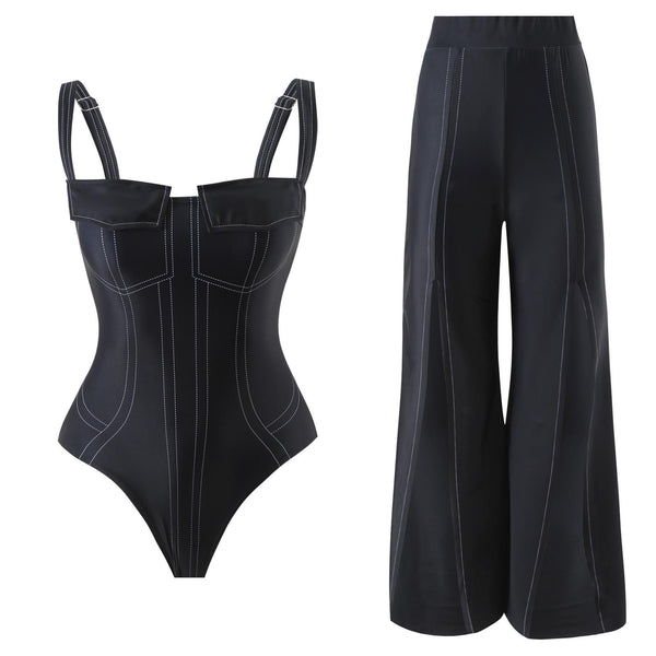 Deris Swimsuit With Pants In Black