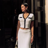 Soria Luxe Soft Knit Coord Set- Set Of Skirt And Top
