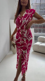 Shopia Statement Maxi Dress In Pink