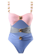 Marie Luxe Swimsuit With Skirt In Pink
