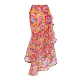 Glove Bikini With Ruffled Skirt In Multi