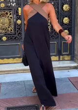 Jemini Summer Holiday Dress In Brown