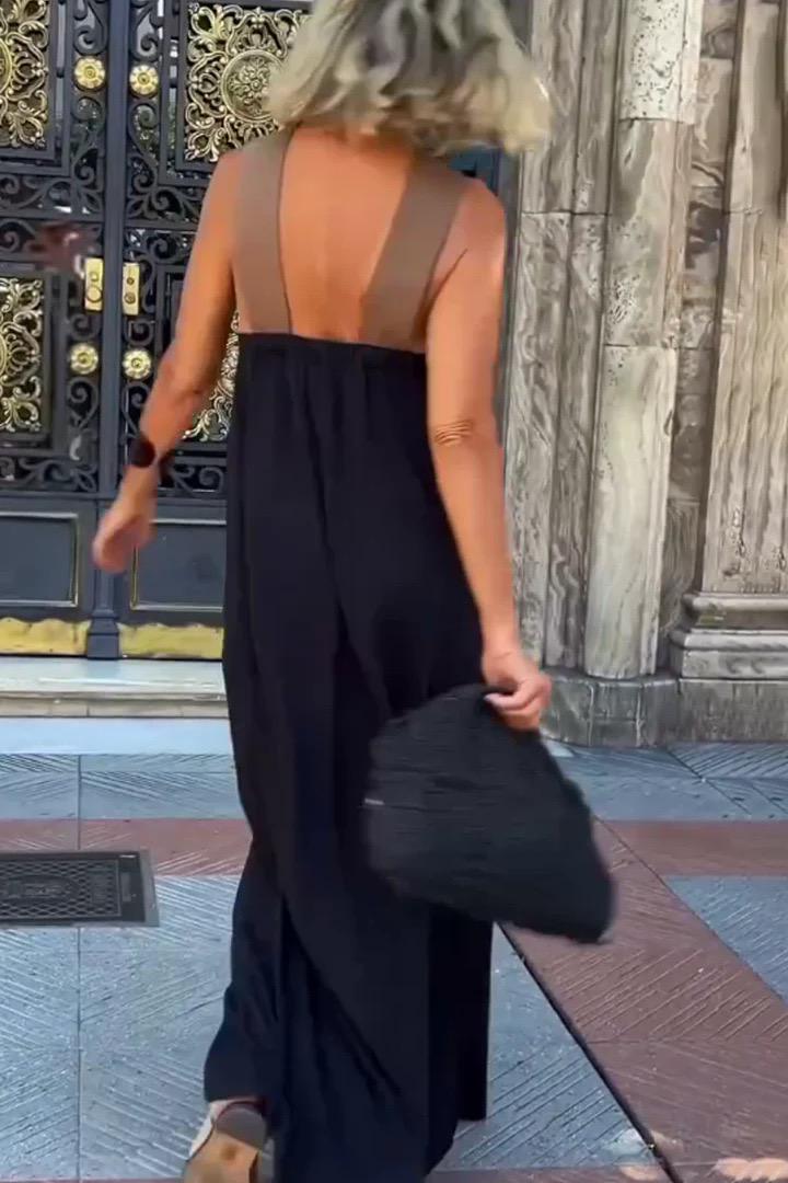 Jemini Summer Holiday Dress In Brown