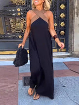 Jemini Summer Holiday Dress In Brown