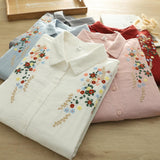 Faina Statement Cotton Shirt In Pink