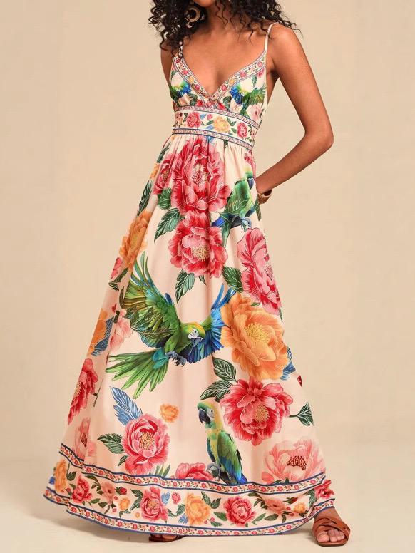 Anemone Floral Summer Holiday Dress