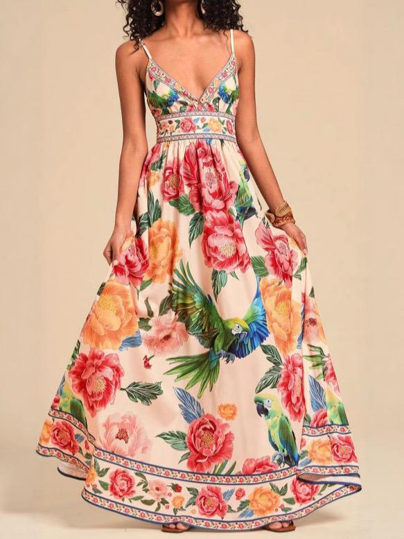 Anemone Floral Summer Holiday Dress