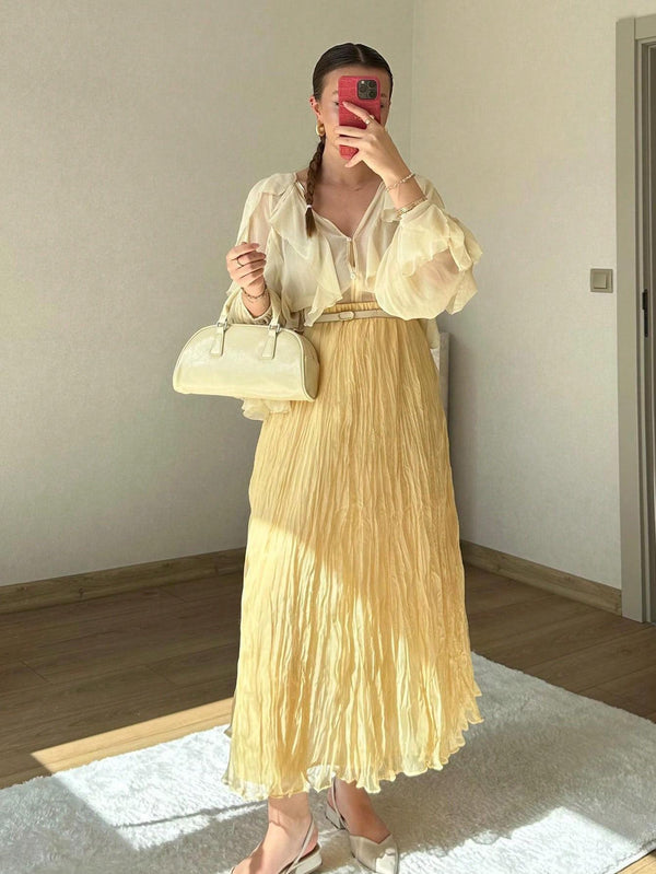 Daisy Summer Skirt in Yellow