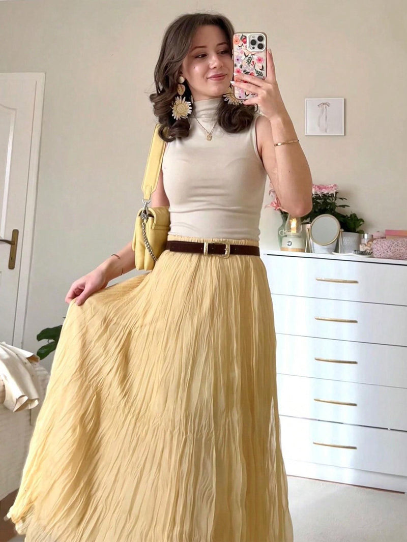Daisy Summer Skirt in Yellow