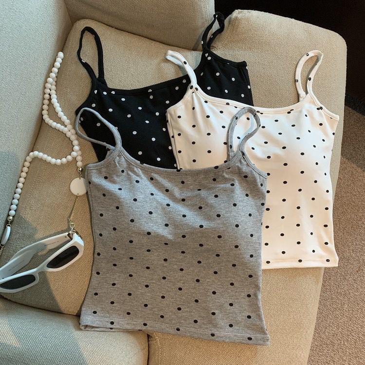 Loret Tank Tops with Inbuilt Bra In Grey