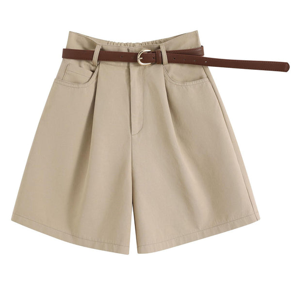 Sutton Statement Shorts With Belt In Khaki