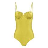 Trope Luxe Swimsuit With Coverup In Yellow