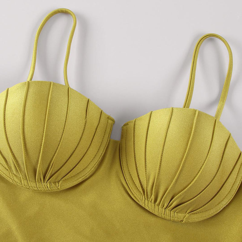 Trope Luxe Swimsuit With Coverup In Yellow