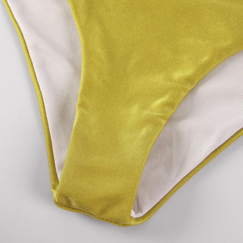 Trope Luxe Swimsuit With Coverup In Yellow