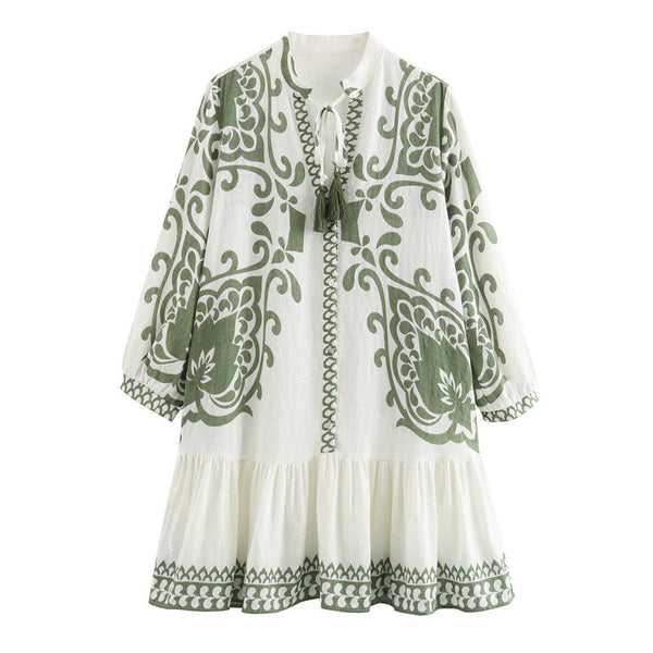 Zhenya Printed Summer Dress