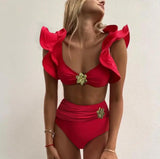 Mira Statement Summer Bikini In Red