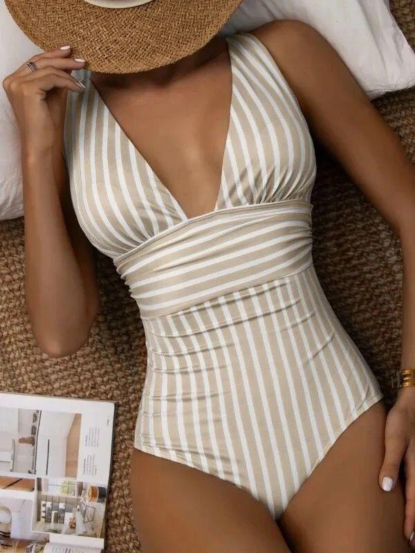 Arabella Stripped Swimsuit - Alamode By Akanksha