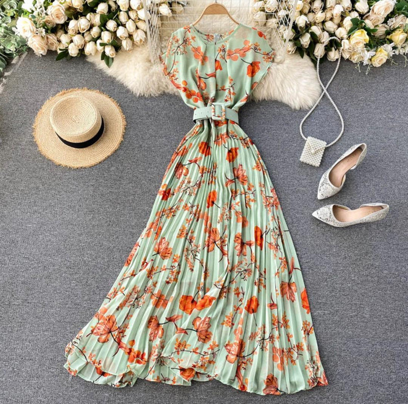 Meadow Belted Dress - Alamode By Akanksha