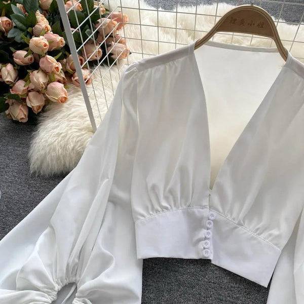 Marie Puffed Sleeve Blouse - Alamode By Akanksha