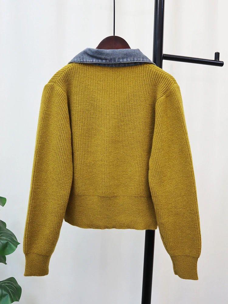Obsessed Denim Detailed Sweater - Alamode By Akanksha