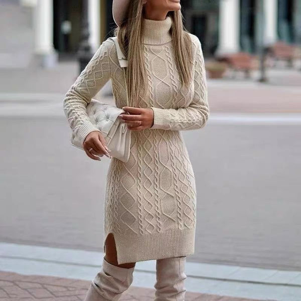 Masha Turtleneck Knitted Midi Dress