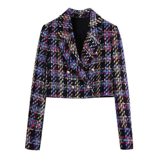 Olga Cropped Tweed Blazer - Alamode By Akanksha
