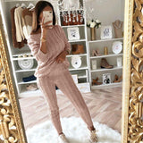 Darya Winter Knitted Trackset - Alamode By Akanksha