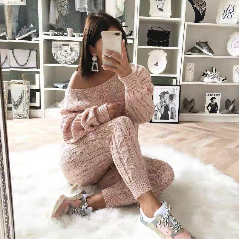 Darya Winter Knitted Trackset - Alamode By Akanksha