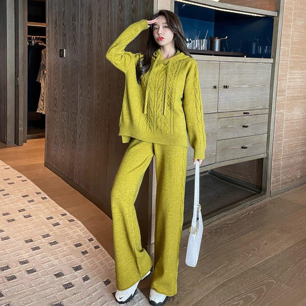 Aliva Knitted Woolen Coord Set - Alamode By Akanksha