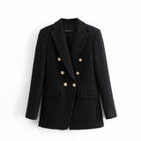 Malota Statement Tweed Blazer in Black - Alamode By Akanksha