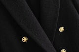 Malota Statement Tweed Blazer in Black