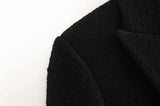 Malota Statement Tweed Blazer in Black - Alamode By Akanksha