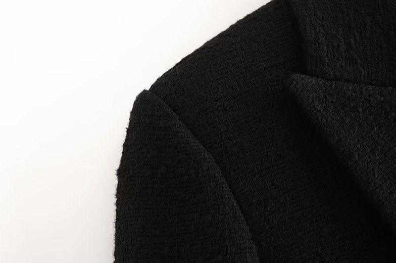 Malota Statement Tweed Blazer in Black - Alamode By Akanksha