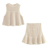 Vida Eyelet coord set - Alamode By Akanksha