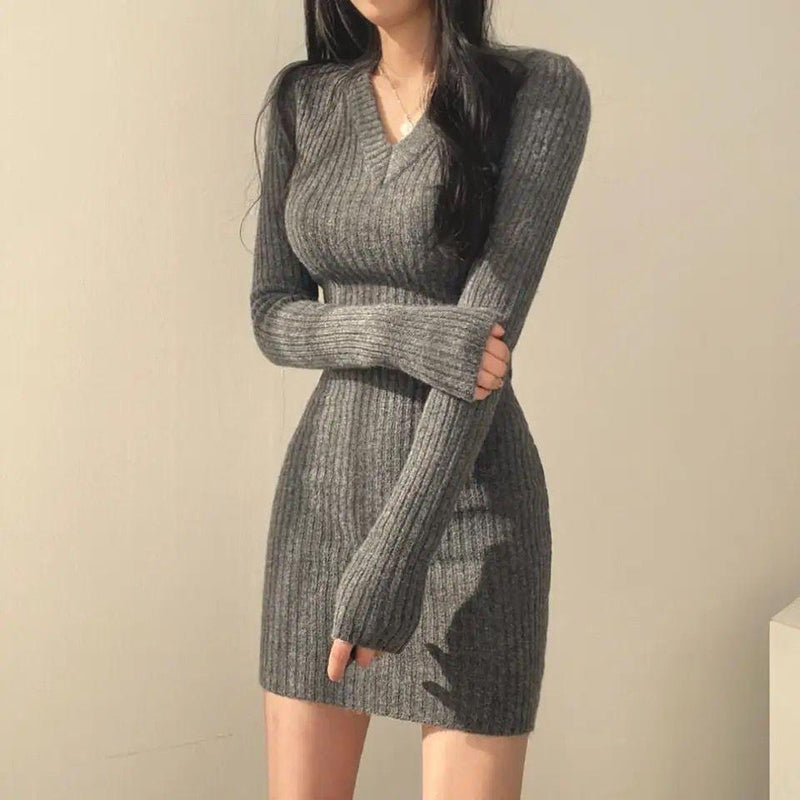 Helene Knitted Woolen Dress